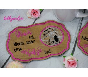 Stickserie - ITH Mug Rugs Crazy Cats Doodle 